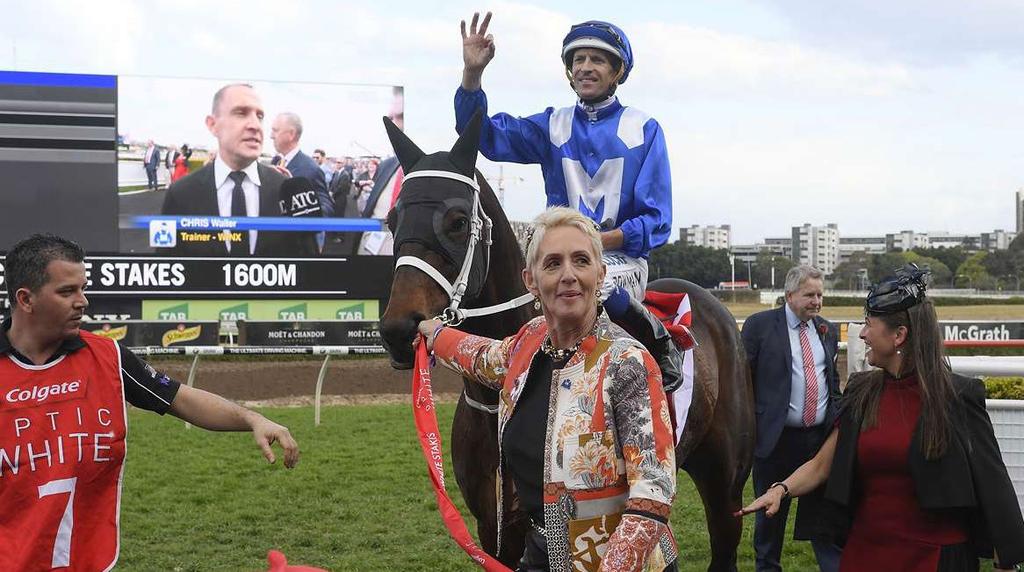 WINX LEGEND CONTINUES TO GROW AS SHE ENJOYS THE GOOD TIMES WINX may not be appreciating the hard tracks, she has had three tough runs in succession, the earmuffs are dulling her race sense, she needs