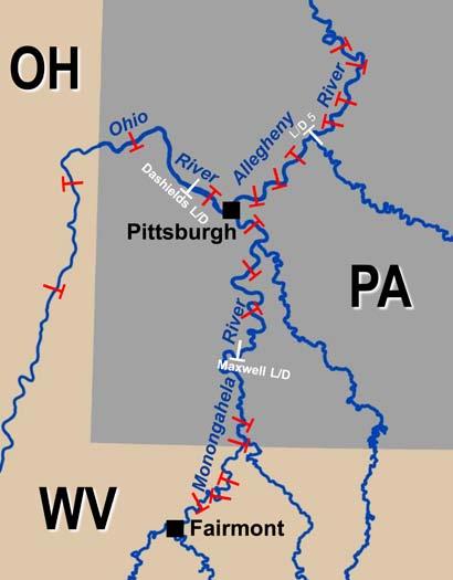 Pennsylvania Fish & Boat Commission Biologist Report Three Rivers Smallmouth Bass, Walleye, and Sauger Southwestern Pennsylvania June 2011 Dams Tailwaters Surveys The Three Rivers are a greatly