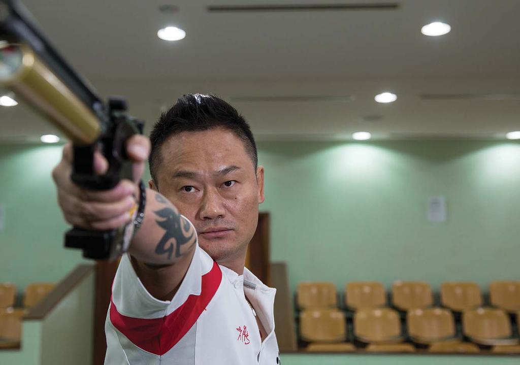 Gai Bin DOB: 2 Jun 1968 HEIGHT: 172cm WEIGHT: 70kg With my father being an army officer, I was inspired to take up shooting and that was how I fell in love with this sport.