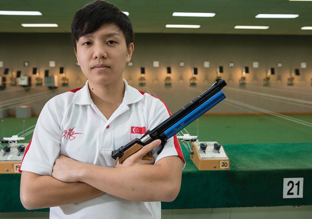 Tan Ling Chiao Nicole DOB: 1 Apr 1990 HEIGHT: 163cm WEIGHT: 62kg Shooting has taught me the importance to be patient over the years. That is the beauty of the sport.