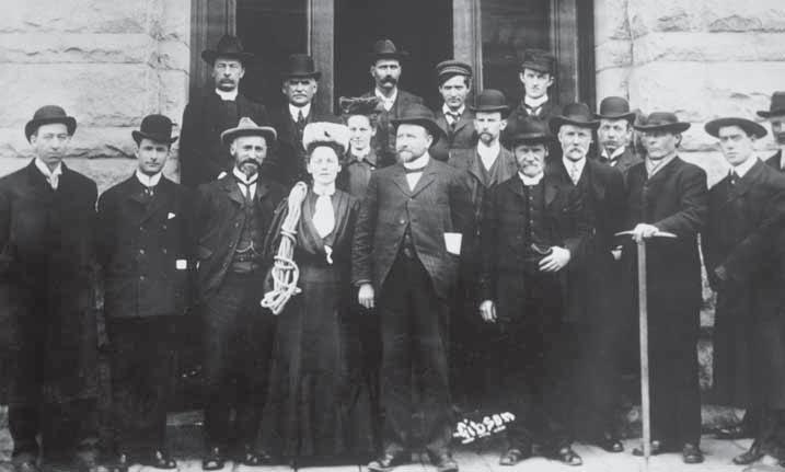 PHOTO COURTESY OF THE ALPINE CLUB OF CANADA COLLECTION AT THE WHYTE MUSEUM OF THE CANADIAN ROCKIES The founding members of the ACC at the inaugural meeting in Winnipeg, March 27 28, 1906.