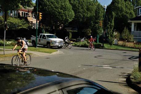 Develop Ontario St as a quiet, comfortable, and convenient walking and cycling route. Support improved walking and cycling connections to Mount Pleasant Park and Fraser Elementary School.