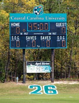 Coastal Carolina and the Coastal Carolina Soccer Field hosted the 2006 Big South Women s Soccer Championships and the men s squad has hosted first-round NCAA Tournament games in 2003 and 2012.