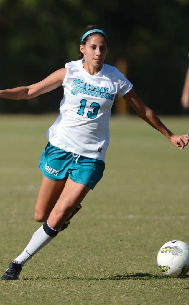 2011 (Sophomore): Appeared in five games making two stars as she battled injuries much of the season... Was in the Chanticleers opening day starting lineup at midfielder.
