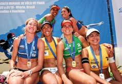 Beach Volleyball Beach VOLLEYBALL men & women 006 SWATCH FIVB World Tour Women s champions take gold at home In the tournaments last month, Brazil s Juliana and Larissa consolidated their position at