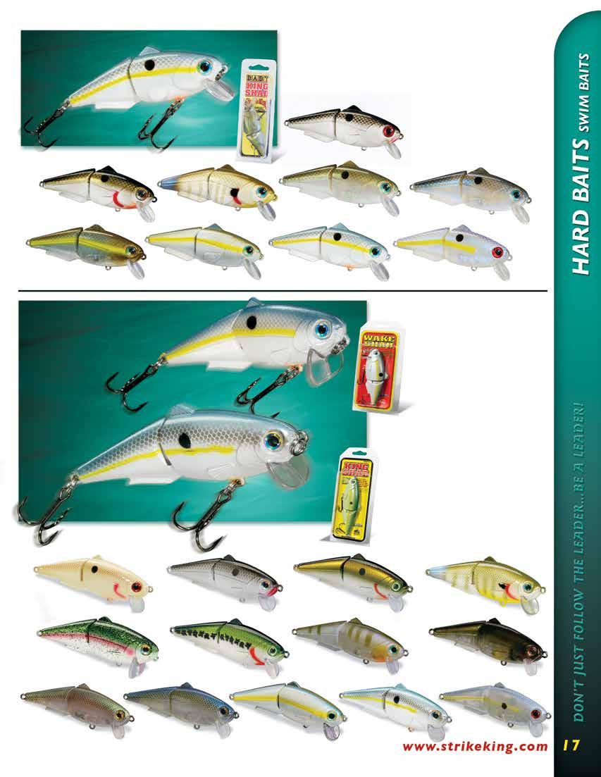 Baby King Shad BKSHAD3 Size: 3" long Designed with the perfect combination of wiggle and flash while tracking correctly.