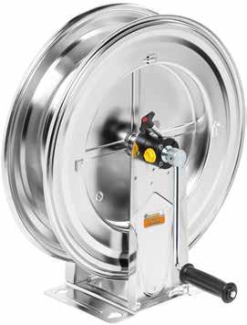 Manual ose Reel AISI 316 These manual hose reels have the drum and the fixed bracket in stainless steel AISI 316.