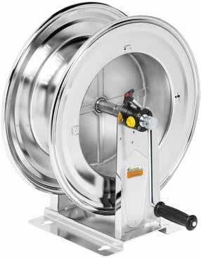 SERIES 540 SERIES 560 Security and durability Note: All the hose reels in the table are without hose 100 bar - AISI 316 stainless steel swivel joint - Teflon seals SERIES 540 SERIES