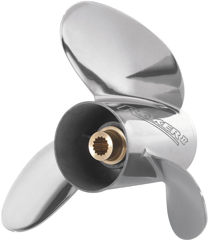 High polish stainless steel Designed and engineered for efficient midrange cruising Improved fuel economy with longer cruising range Use on offshore boats, large runabout, and pontoon boats.