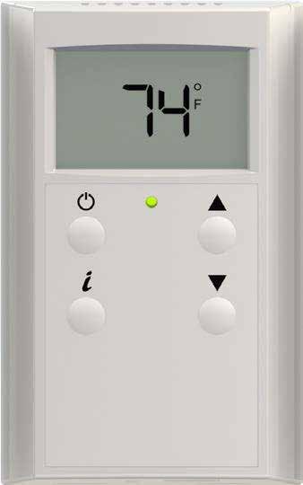occupied state Temperature, CO 2, Humidity, and VOC options Addressable/supports daisy chaining Local communication point Mounts on a standard 2" x 4" electrical box ZS Pros Sensor LCD display ZS