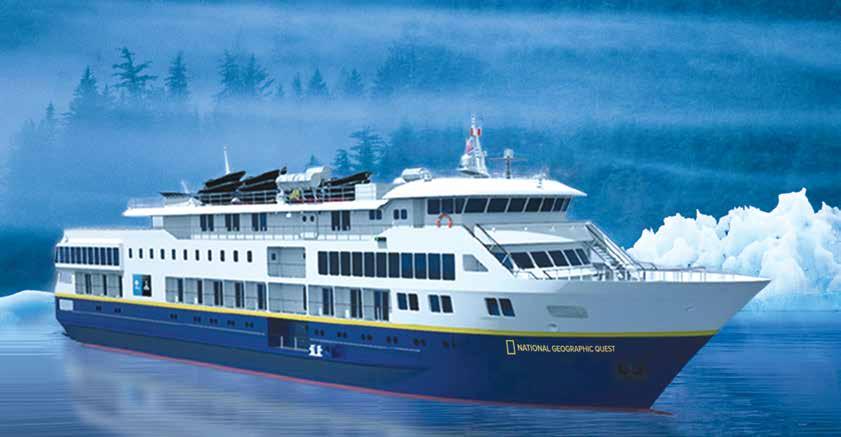 NEW SHIP NATIONAL GEOGRAPHIC QUEST CAPACITY: 100 Guests in 50 cabins. REGISTRY: United States. OVERALL LENGTH: 238 feet.