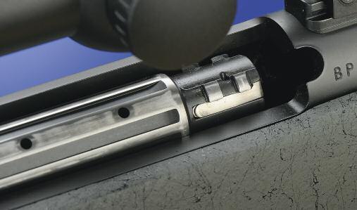 Above, the.240 Weatherby Magnum is built on the smaller, or medium, action that has six locking lugs. Due to its fat-bolt design, it moves through the receiver with little resistance.