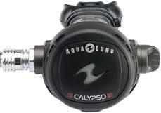 CALYPSO High-flow, in-line piston first stage: Simple and reliable. Easy and cost-efficient regulator to maintain. Lightweight second stage, compact first stage.