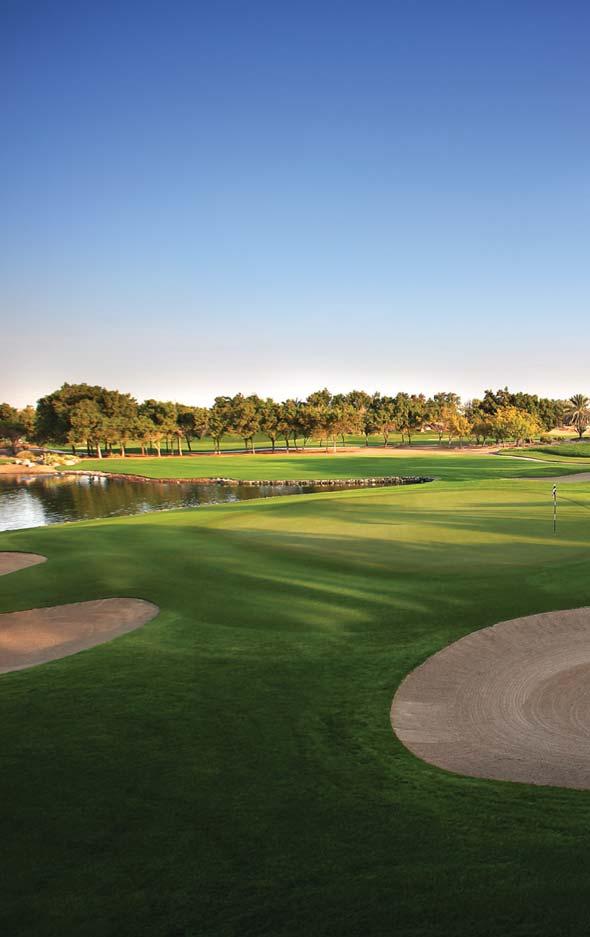 Al Ain Eq tri Shooti & Golf Club In the shadow of the dramatic Jebel Hafeet heights, is an 18-hole grass course and nine-hole academy which have a