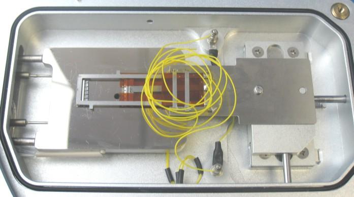 Connect the two wires from the Liquid Cell Holder to the Internal Electrical Conatcts as shown on page 17.
