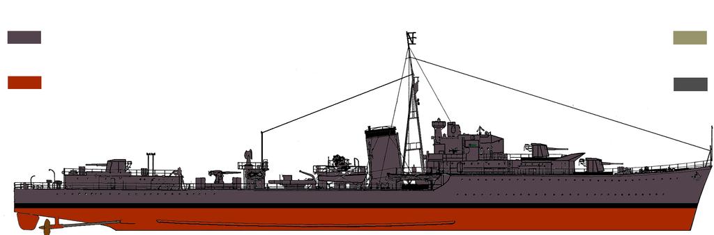 COLOUR CHART & PAINTING GUIDE Colourcoats RN18 Mountbaten Pink (Light) Other Colours: Black Flotilla Leader Band on Funnel, Black Gun Barrels on Pom Poms, Bronze Coloured Propellers and Ammunition in
