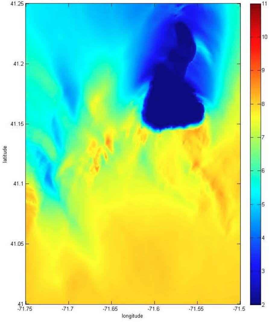 4.2 Simulation results Although simulations were done for multiple wave directions, a leading angle of incidence of 180 o (waves arriving from the south), and to a lesser extent 90 o, consistently