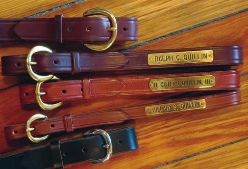 Choose our stitched halter plate belt for dress or our creased belt for casual, work or play. All of our belts are available in Medium Brown, Bourbon Brown (dark) or Black.