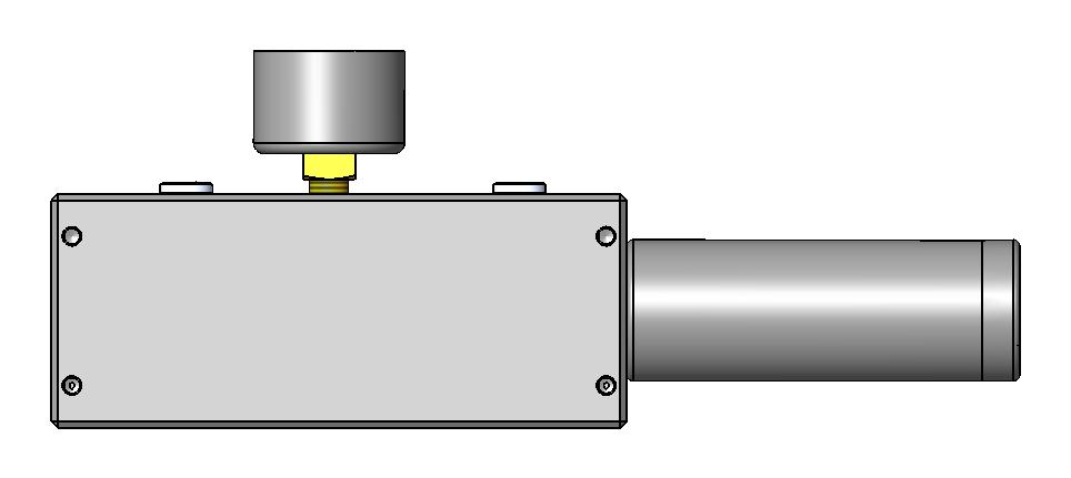 600 BASE : PORTS W/ COAXIAL EJECTORS Vacuum and Exhaust ports at opposite ends of the base.