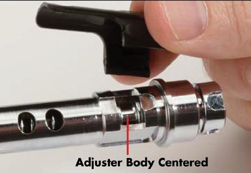 37. Insert the Adjuster Body (17) into the Valve Body (9) threading clockwise just until thread engagement starts.