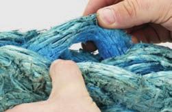 If upon inspection, there are cut strands or significant abrasion damage the rope must be retired because the strength of the entire rope is decreased.