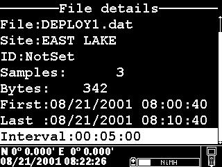 650 MDS Section 3 3.6.2 DIRECTORY Use the arrow keys to highlight the Directory selection in the 650 File menu and press Enter to display the list of files resident in the 650 memory.