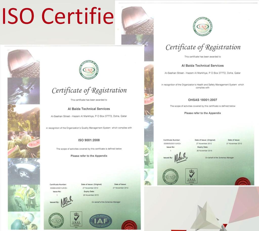 ISO Certified Al Baida Group is proud to be a responsible business entity