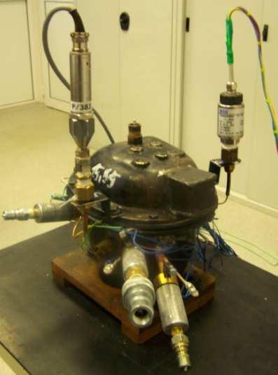 Figure 9 - Instrumented NEU compressor. So far the experimental tests were not run. These tests are scheduled for being realized during the month of April. 3.4.