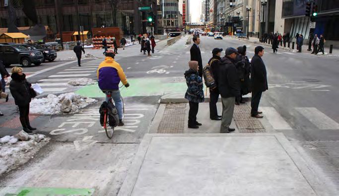 : Design Features The bikeways feature design elements that create a comfortable and enjoyable experience for people riding bikes of all age and