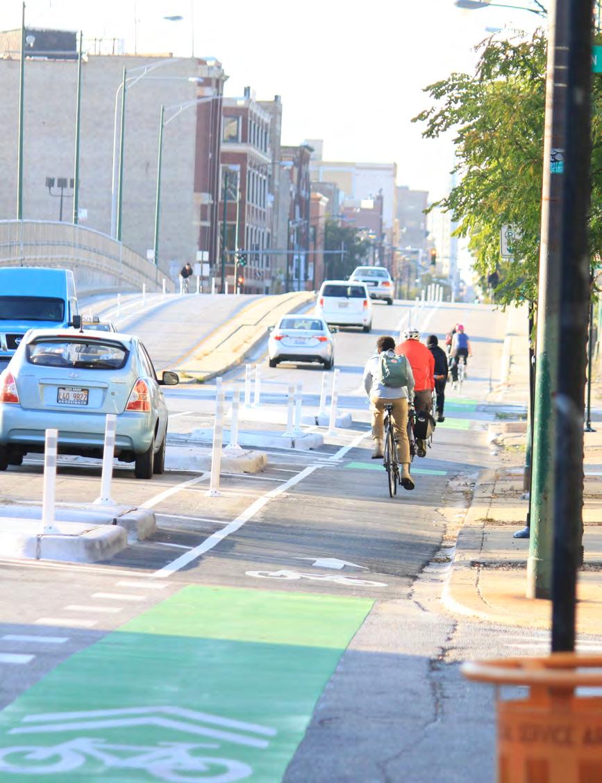 2015 Achievements In 2015, CDOT installed 42 miles of new and restriped bikeways, including 23 miles of barrier and buffer-protected bike lanes.