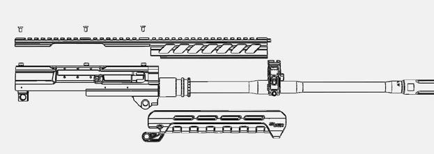 9. Handguard Removal: NOTICE DO NOT REMOVE THE HANDGUARD ASSEMBLY UNLESS THE UPPER AND LOWER RECEIVERS ARE SEPARATED. REMOVAL OF THE HANDGUARD WILL EXPOSE THE PUSHROD ASSEMBLY.