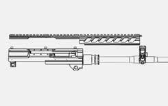5. Install the handguard: a. Place top portion of handguard back in place on upper receiver, and fit behind gas block.