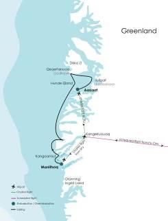West Greenland Whale Safari Maniitsoq Aasiaat RVR15 May 19 May 26 07 nights aboard Rembrandt van Rijn Day 1 We arrive in Maniitsoq from Kangerlussuaq by chartered plane (flight is included in the