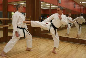 Mainly, in Shotokan karate, we are practicing yoko-geri-kekomi in kiba-dachi.