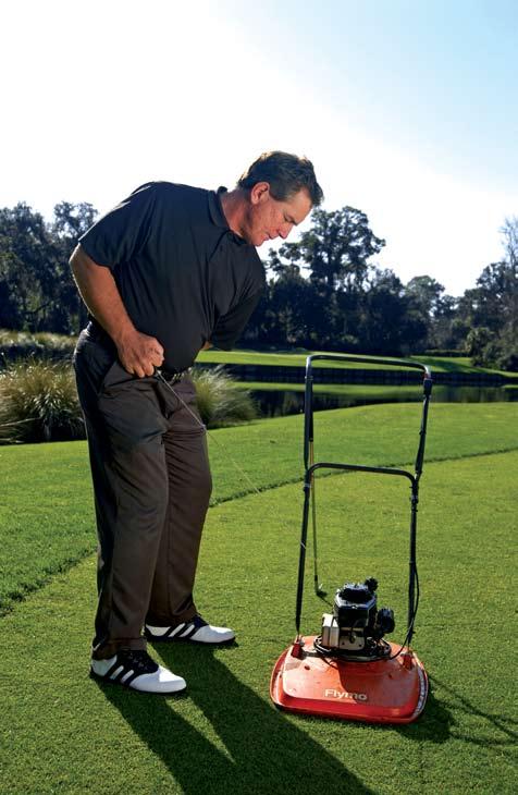 Lawnmower Drill To better understand the paths that one- and two-plane swings take to get to the tops of their respective backswings, put down your clubs and take out your lawnmower, preferably one