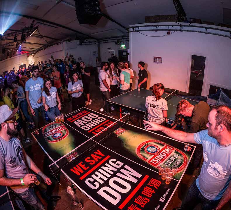 Social ping pong tables for friendly grudge matches, robot challenges, master-classes, exhibition games and our famous beer pong