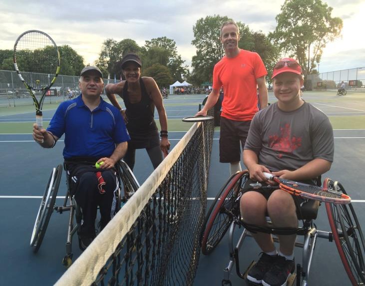 Club Integration: Promoting Wheelchair Tennis Wheelchair Tennis is an excellent sport for integration given that it uses the same courts, rackets, and balls and has a very small number of rule