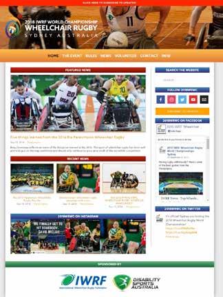 WEBSITE AND COMMUNICATIONS The most popular content on the DSA Facebook page was our post about winning the right to host the 2018 IWRF Wheelchair Rugby World Championship, with 20,000 reach and