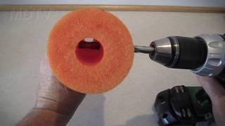 Drill a hole through both ends of all Pool Noodle