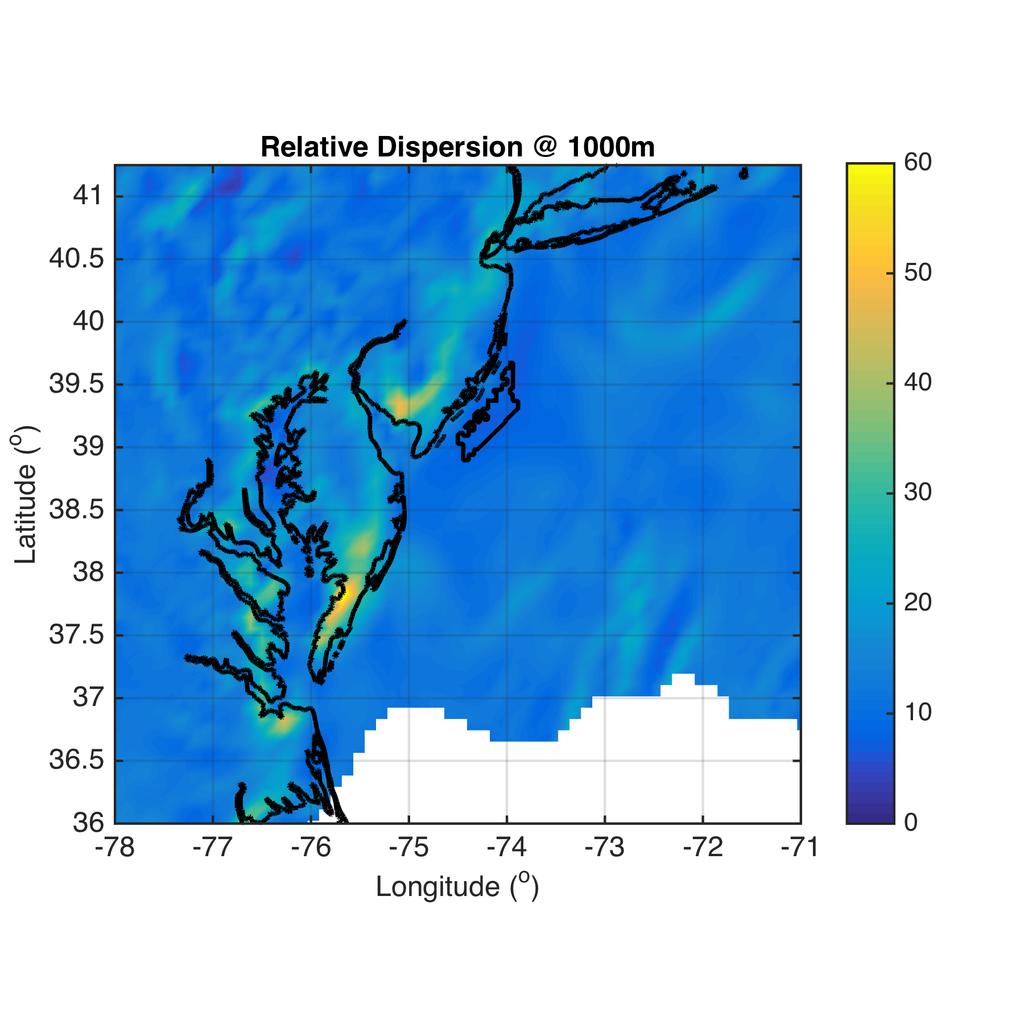 lower values of RD are present offshore of NJ, over the NJ WEA. These results confirm what was hypothesized in Fig.