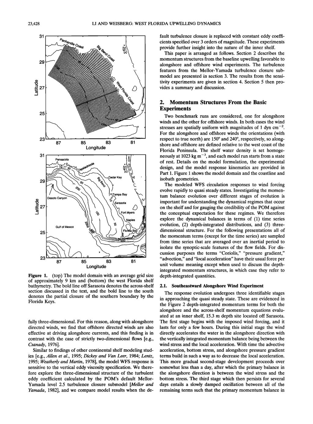 23,428 LI AND WEISBERG: WEST FLORIDA UPWELLING DYNAMICS 29!! fault turbulence closure is replaced with constant eddy coefficients specified over 3 orders of magnitude.