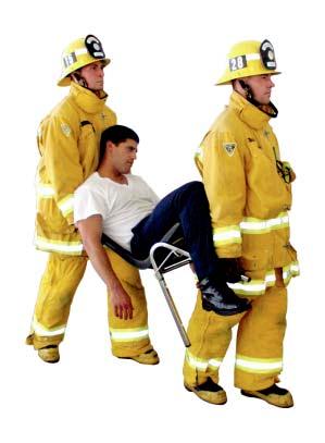 26 FIGURE #5 VICTIM REMOVAL USING A CHAIR WITH TWO RESCUERS - Make sure the chair is in good enough shape (strong enough) to carry the victim.