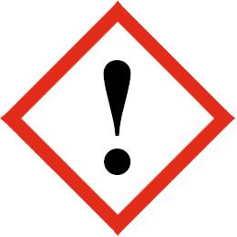 Page 2 of 6 Hazard pictogram(s) : Signal Word Hazard statement(s) Precautionary statement(s) General 2.3. Other hazards Immediate concerns Exclamation mark : WARNING : H302: Harmful if swallowed.