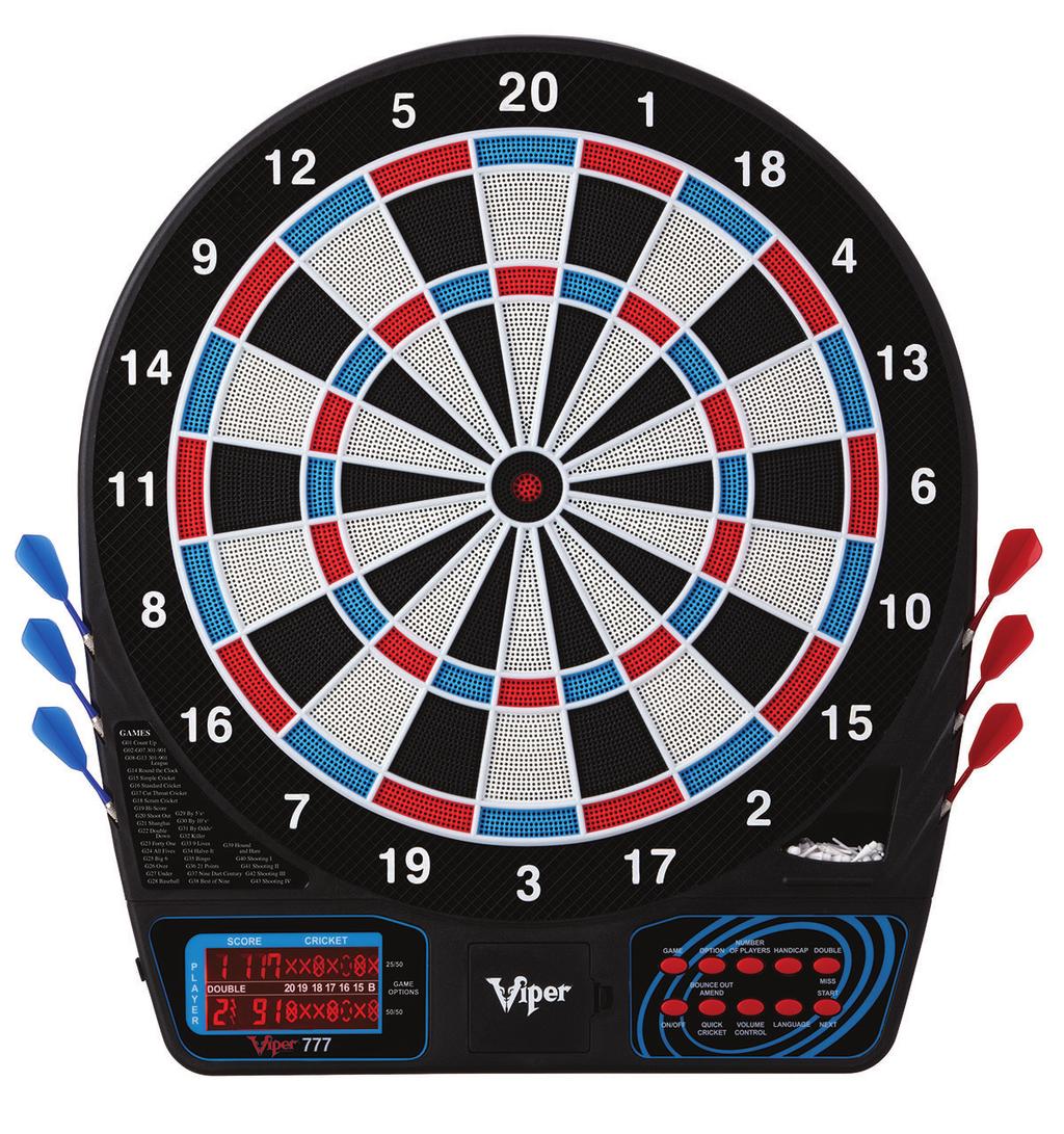 VIPER 777 ELECTRONIC DARTBOARD Replacement Parts Order direct at or call our Customer Service department at (800)