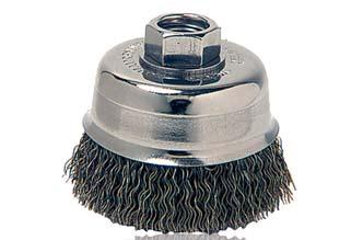 020 5/8"-11 UNC 32 3/16" 7/8" 7/16" 20,000 789 78810 1 Knot Wire Cup Brushes For heavy-duty cleaning of large surfaces, removal of weld scale and corrosion.