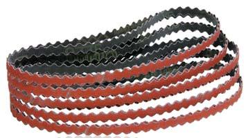Belts with Scalloped-Edge design provide easier access and faster stock removal, with