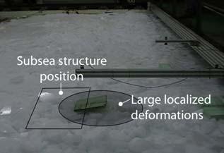 Figure 11 shows the rubble accumulation on the portside structure during test series 2000. It accumulates on the whole front of the cubes with a front slope angle between 40 and 50.