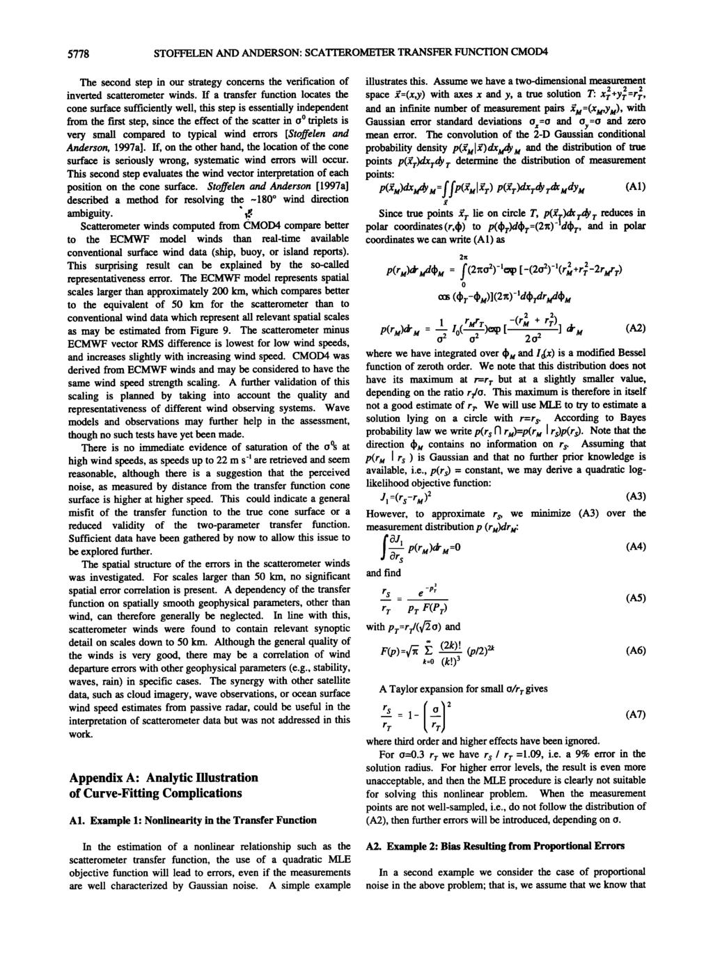 5778 STOFFELEN AND ANDERSON: SCATTEROMETER TRANSFER FUNCTION CMOD4 The second step in our strategy concerns the verification of inverted scatterometer winds. If a transfer function locates the space?