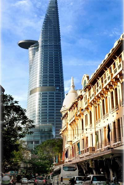 The Bitexco Financial Tower is a true example of forward thinking and design. Redefining the future of commercial space in Vietnam, this 262-metre tower has a sixstorey retail podium.
