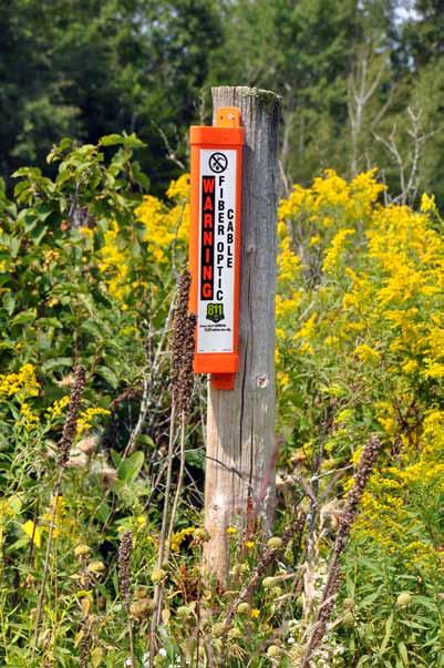 TriView Sign Rhino TriView Signs solve utility marking problems when you cannot bury a post but